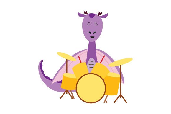 Download Dragon Playing Drums, Cartoon - Playing drums Collection