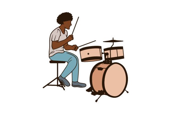 Download African-American Playing Drums Male - Playing drums Collection